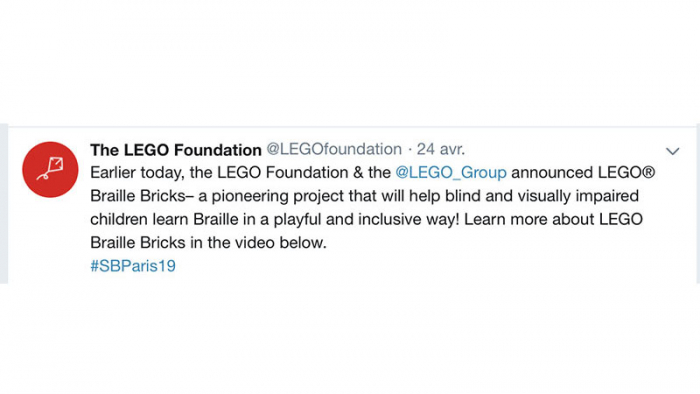 tweet lego foundation