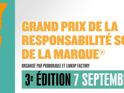 Grand Prix de la Responsabilité Sociétale de la marque 2020 - 3e édition, organisé par PRODURABLE ET LINKUP FACTORY 