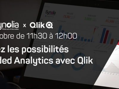Découvrez les possibilités d'Embedded Analytics avec Qlik !, webinar organisé par Synolia le 8 octobre à 11h30 