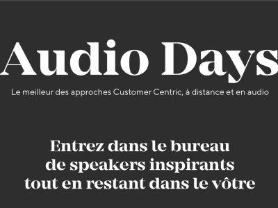 Audio Days, organisés par Intuiti du 9 au 11 décembre 2020