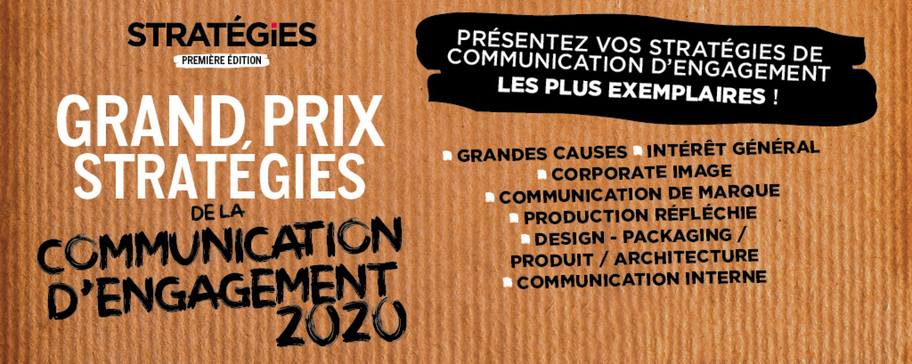 Événement Grand Prix Stratégies de la communication d'engagement 2020, organisé par Stratégies