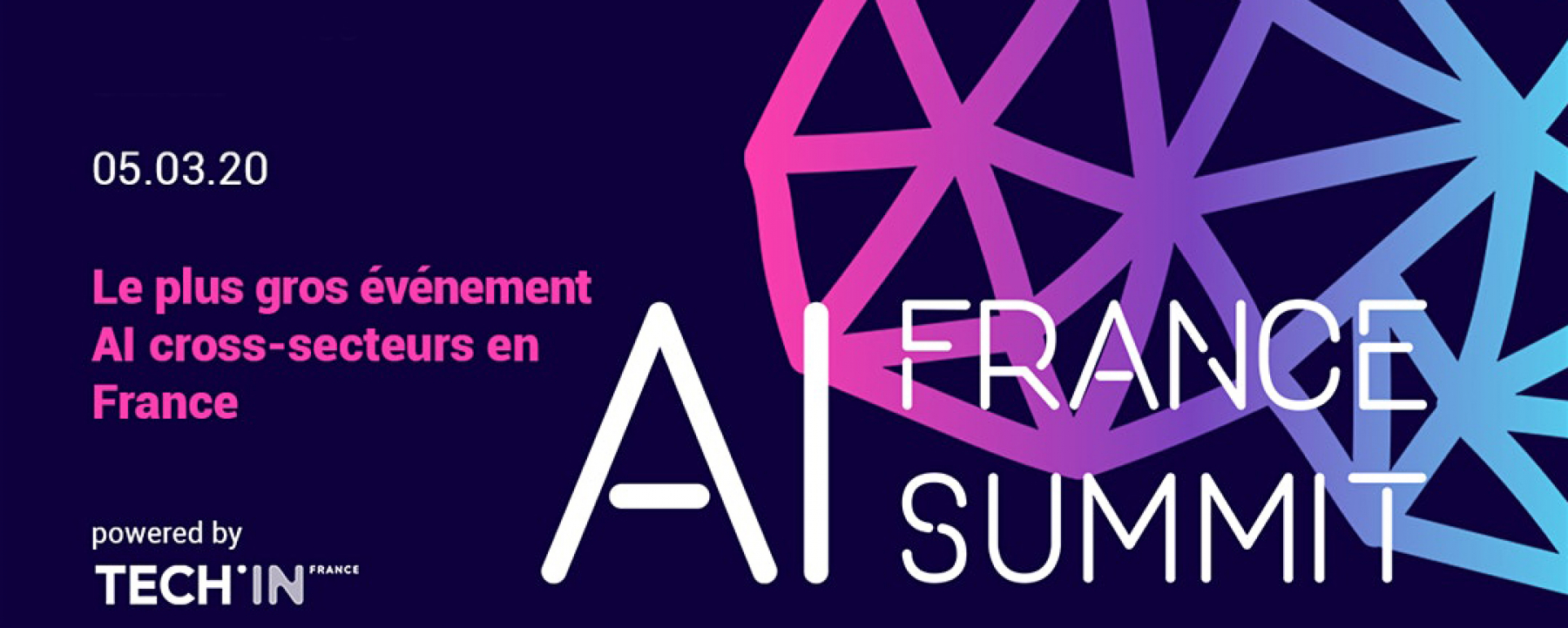 Conférence AI France Summit 2020, un événement organisé par Tech'In France