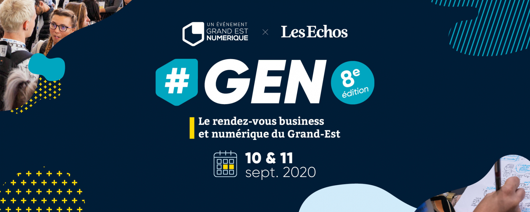 8e édition #GEN 2020, les 10 et 11 septembre 2020 au Centre des Congrès Robert Schuman, organisé par Les Echos et le Grand Est Numérique