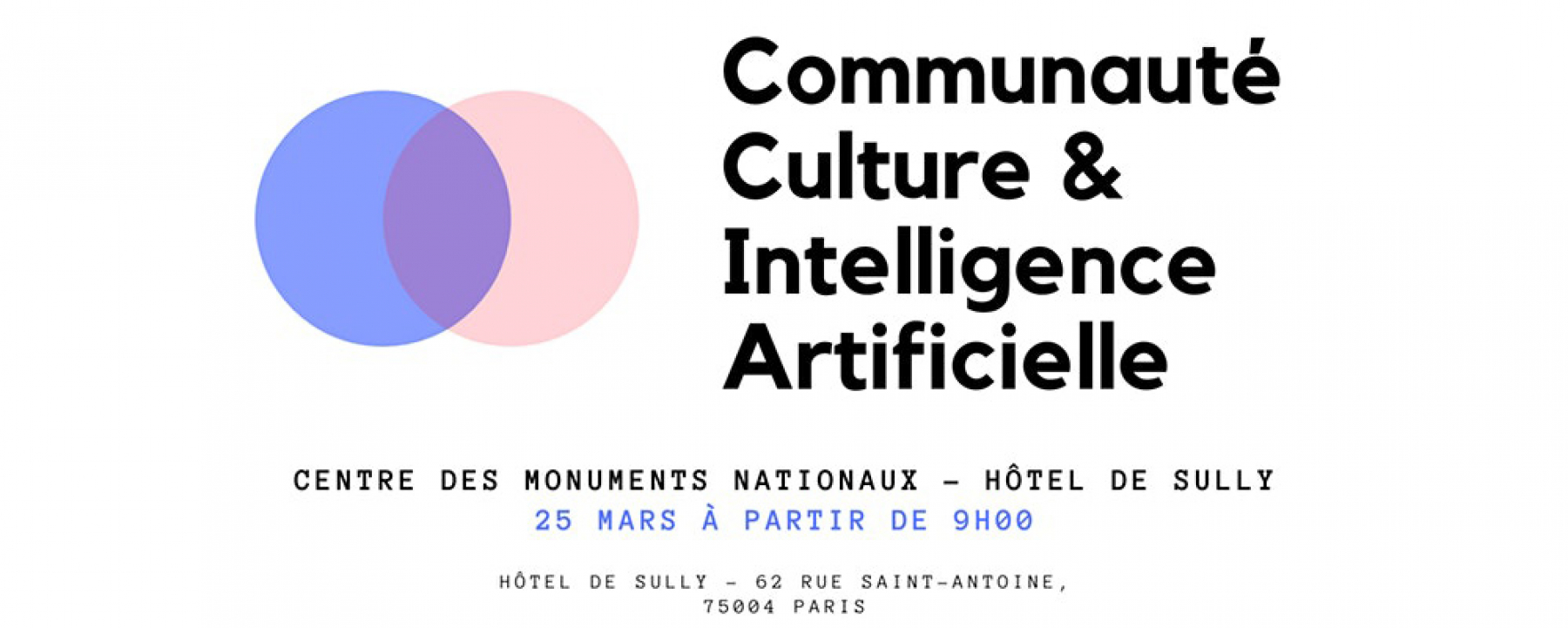 Événement Lancement de la communauté : Culture & intelligence Artificielle, le 25 mars 2020, à l'hôtel Sully Paris 