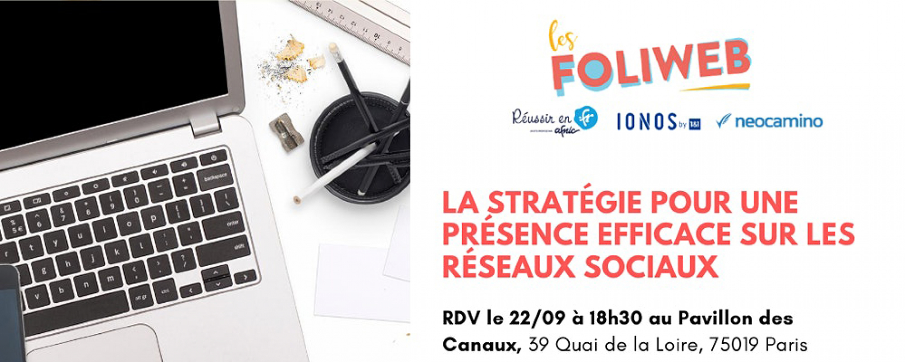 Webinar La stratégie pour une présence efficace sur les réseaux sociaux, le 17 septembre 2020, organisé par Les Foliweb