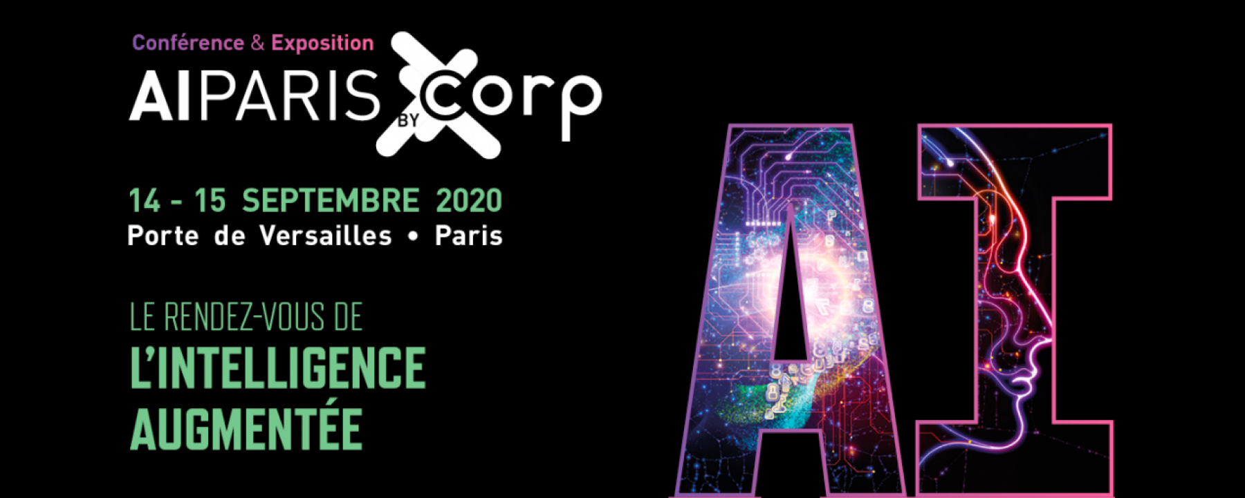 Evenement hybride AI Paris Corp 2020, organisé par Corp Agency, les 14 et 15 septembre 2020