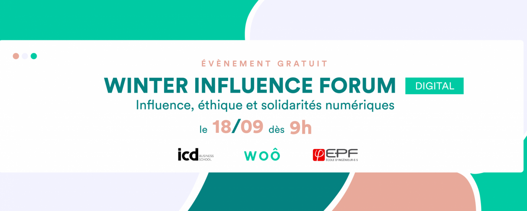 Visuel Winter Influence forum, webinar organisé par WOÔ, ICD & EFP le 18 septembre à 14h 