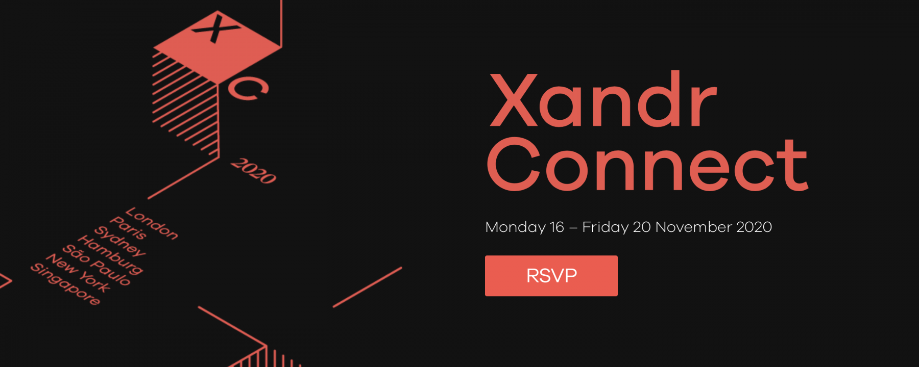 Xandr Connect, event virtuel organisé par Xandr du 17 au 20 novembre