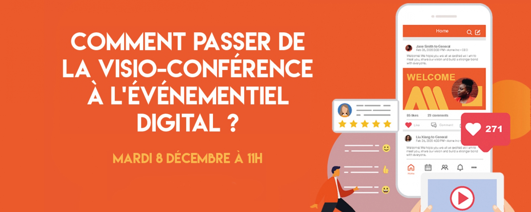 Comment passer de la visio-conférence à l'événementiel digital ?,  un webinar organisé par Stratégies et SpotMe le mardi 8 décembre