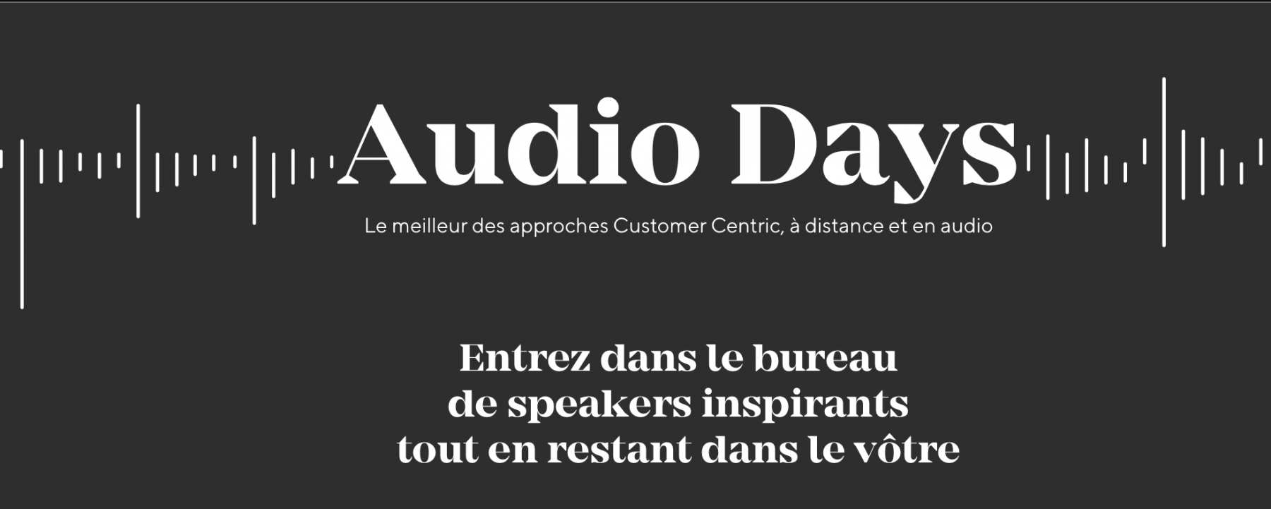 Audio Days, organisés par Intuiti du 9 au 11 décembre 2020