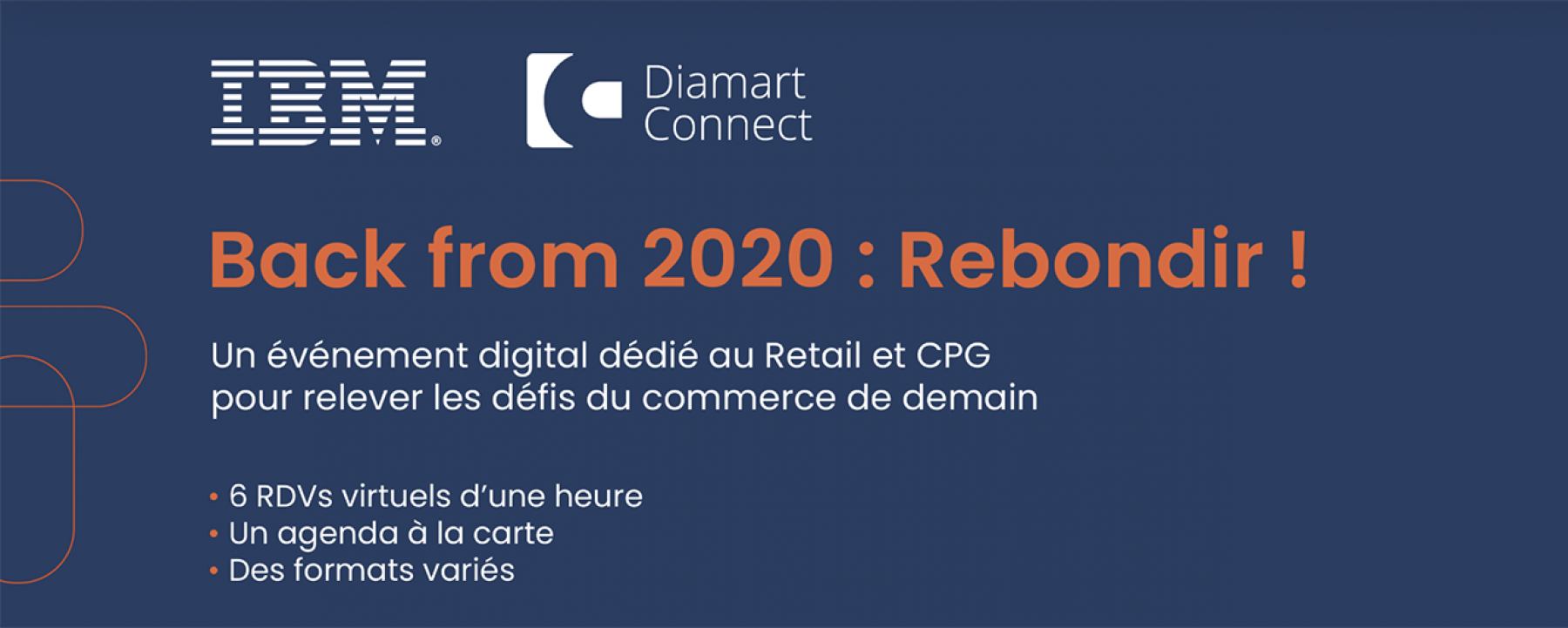 Back from 2020 : Rebondir ! organisé par Diamart Group et IBM du 23 au 26 mars 2021
