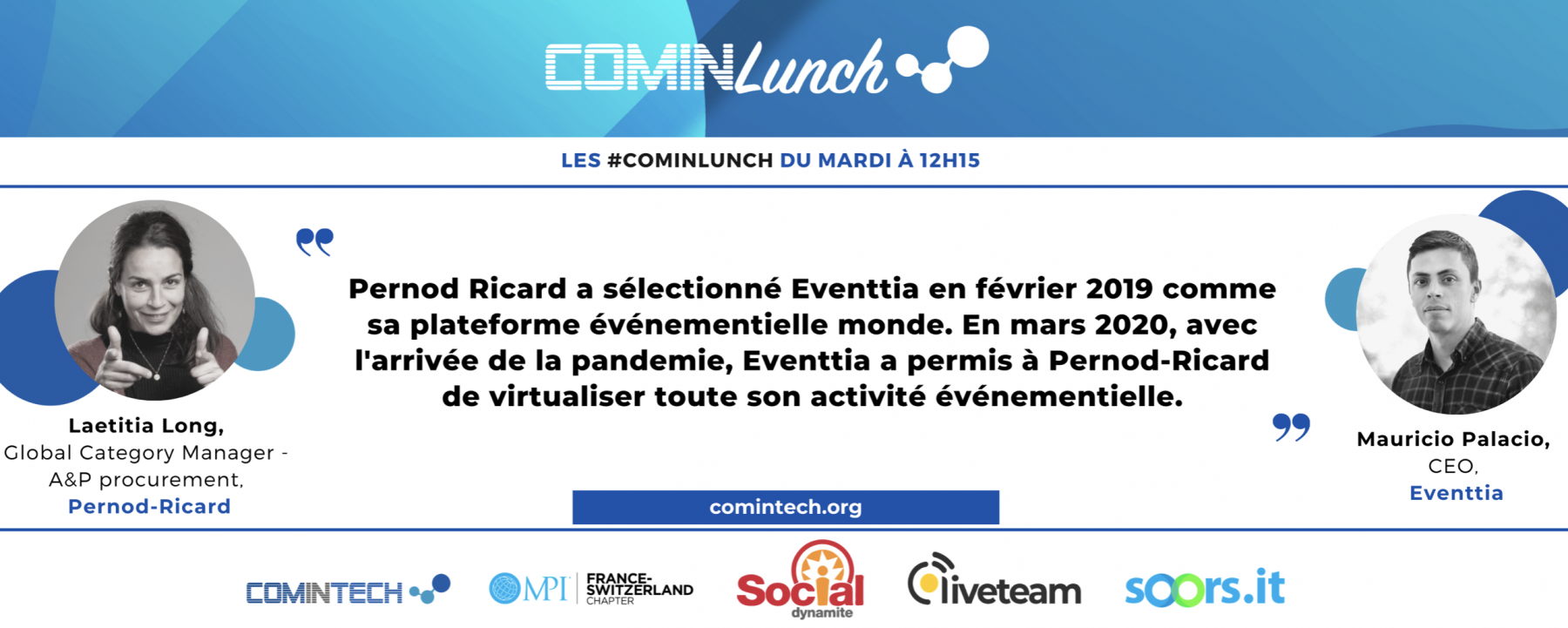 Les lives #ComInTech : live du mardi 16 février, organisé par MPI France Suisse en ligne le 16 février