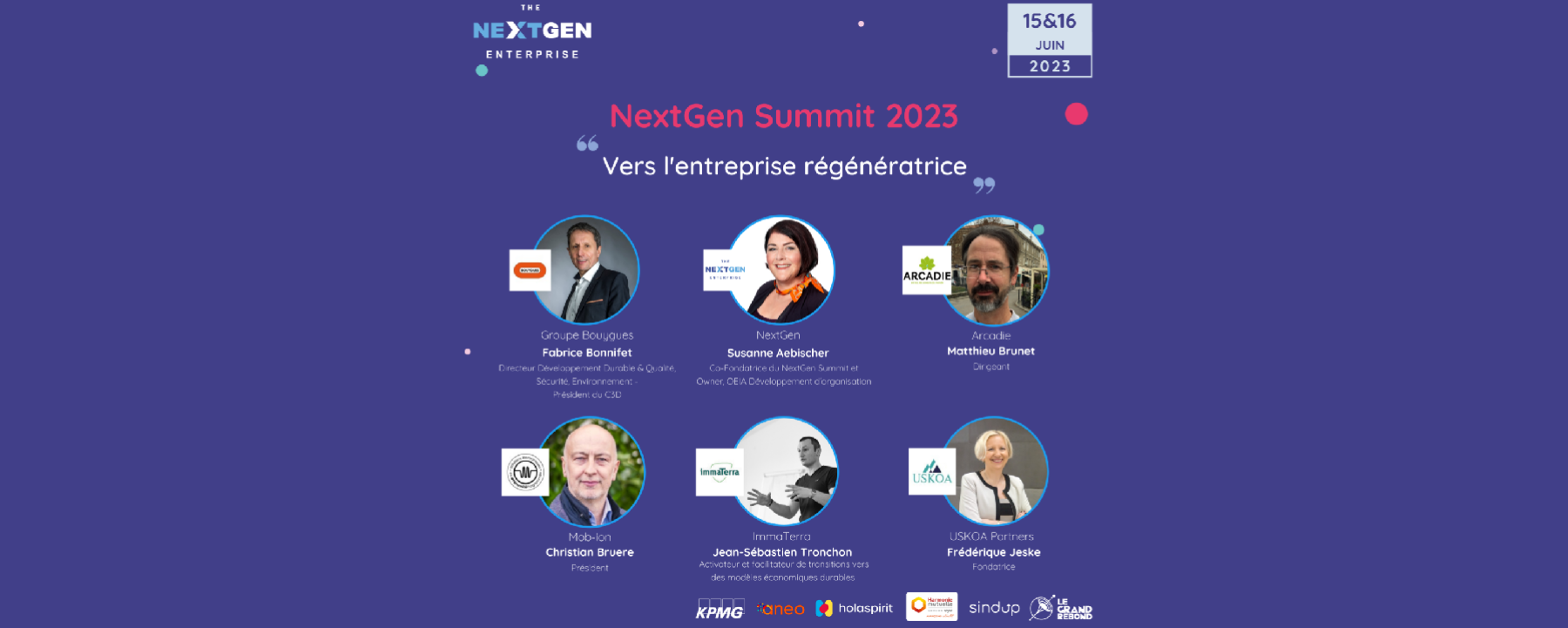 NextGen Summit 2023 : Vers l'Entreprise Régénératrice