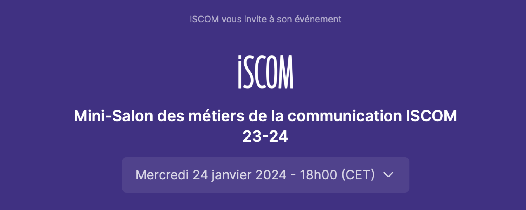 Mini-Salon des métiers de la communication ISCOM 